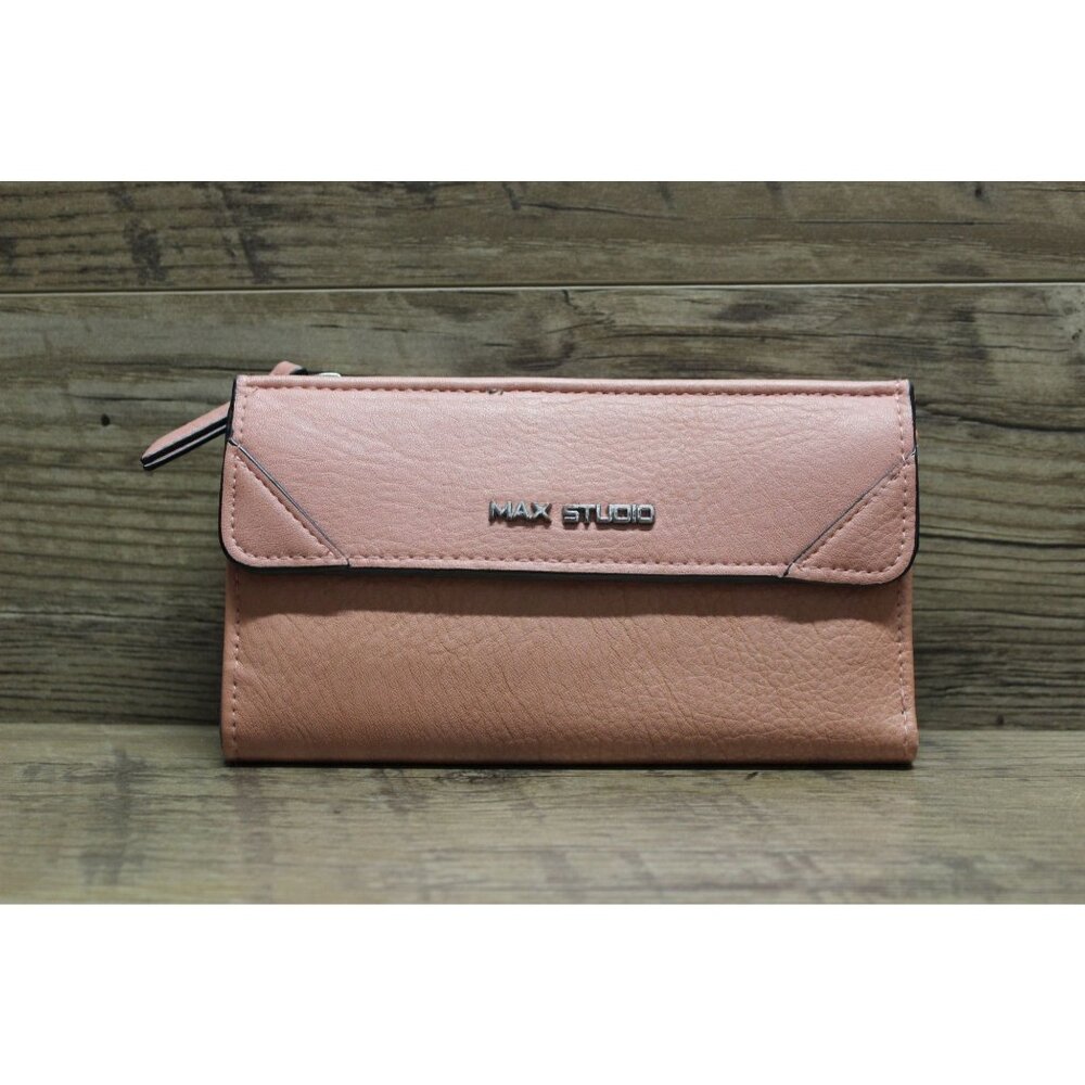 Max Studio women's pink double fold folding clutch wallet‎